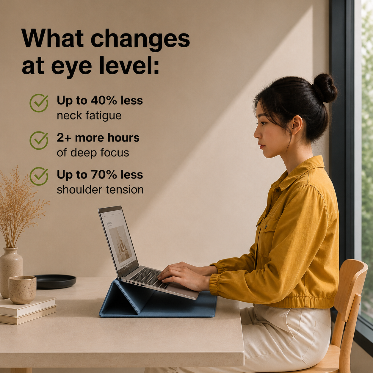 UP RIGHT DESK - Ergonomic Laptop Stand & Sleeve